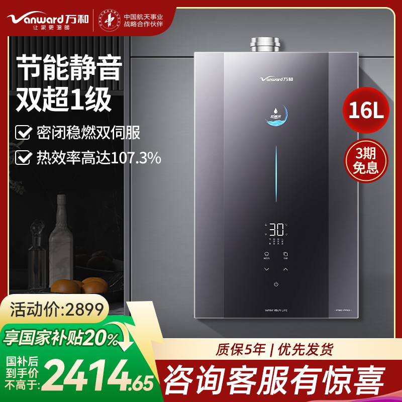 万和安睡洗 LS9PRO一级能效 燃气热水器16升零冷水 TSI增压瀑布浴 超一级能效 安睡洗2.0 LS9DPro
