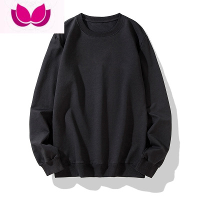 七斓2023春季新款大童青年男士卫衣情侣款圆领打底衫百搭纯色长袖T恤