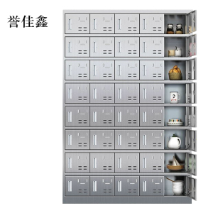 誉佳鑫201不锈钢食堂带锁餐具柜40门碗柜磁吸锁1800*1200*300