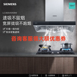 西门子(SIEMENS)LC46RA959W 欧式抽油烟机18立方大吸力家用吸油烟机 超薄蒸饭柜