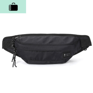 腰包男潮牌单肩包街头潮流斜挎包轻便运动胸包女款挎包斜跨小背包NEW LAKE 黑色腰包男 黑色
