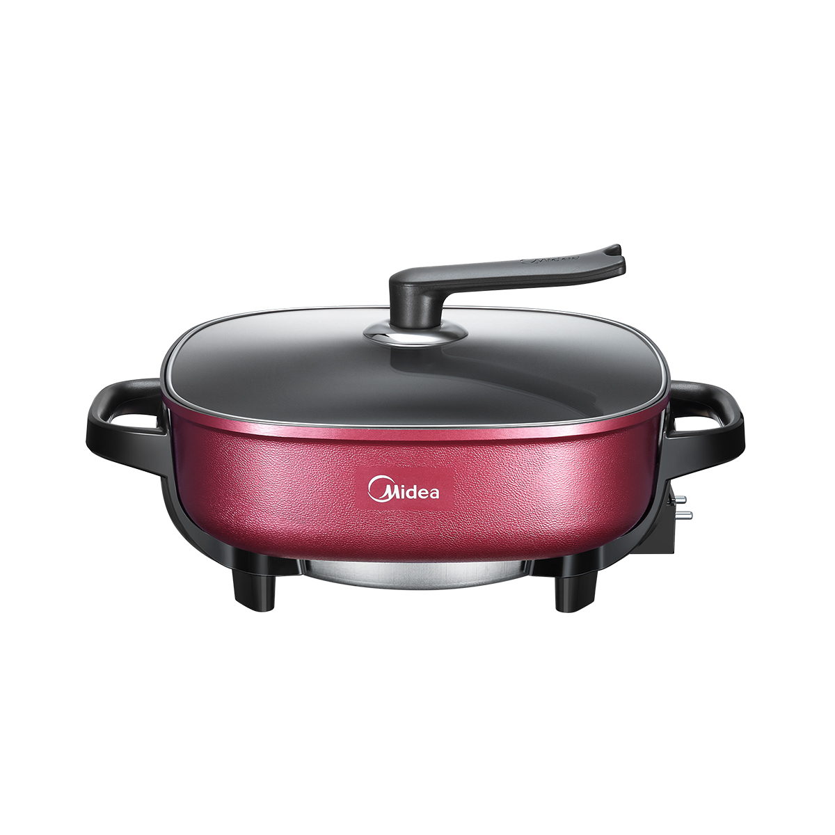 美的(Midea)电火锅大功率家用大容量电热锅6L多功能涮烤一体电炒锅不易粘电煮锅智能煎烤电火锅LHN30D