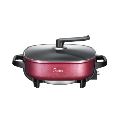 美的(Midea)电火锅大功率家用大容量电热锅6L多功能涮烤一体电炒锅不易粘电煮锅智能煎烤电火锅LHN30D