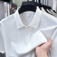 夏季新款休闲男士纯色短袖Polo衫轻商务翻领简约时尚轻薄透气