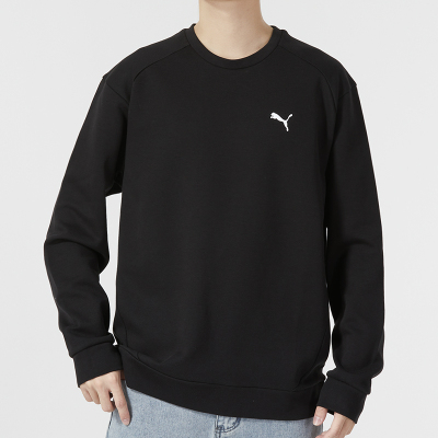 彪马(PUMA)卫衣男装新款圆领休闲服跑步健身训练运动服舒适套头衫678368-01 ZP