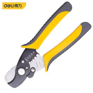 得力工具DL2005电缆剥线钳1.6-3.2mm(黄)(把)
