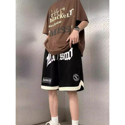 嘻哈篮球短裤男美式夏季大码潮流港风宽松休闲运动五分裤
