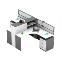 中豫鑫泽 ZYXZ5031842 屏风办公桌职员工位卡座 T型双人位含柜