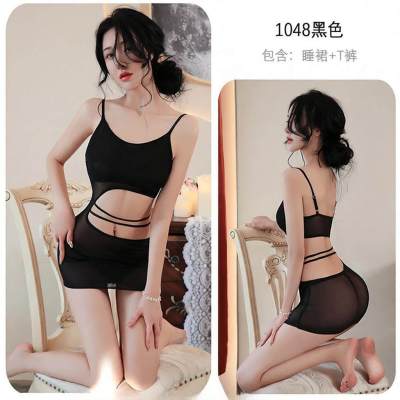 长夜漫漫情趣内衣性感诱惑镂空露背纯欲吊带睡裙睡衣女qqny1048