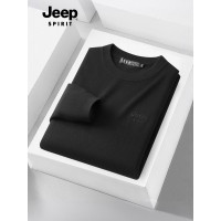 JEEP SPIRIT 毛衣男2025秋冬新款舒适保暖锁温休闲圆领打底衫