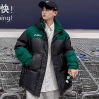 JEEP SPIRIT吉普新款情侣羽绒服男女冬季拼接撞色宽松情侣加厚保暖运动外套潮