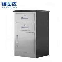 铭思达不锈钢矮柜二斗一门台