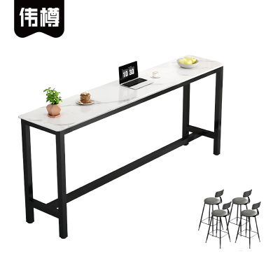 伟樽岩板吧台桌200*40*105cm+椅子*4套