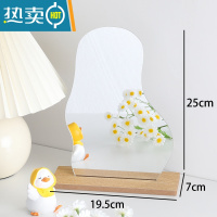 敬平镜子简约ins风不规则化妆镜学生宿舍桌面卧室床头台式便携梳妆镜便携式用镜 不规则化妆镜山型款