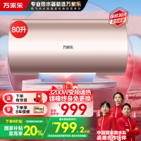 万家乐 80升电热水器80L家用 3200W大功率速热 一级能效 安全无电洗 智能抑菌 WIFI远程遥控D80-FW3