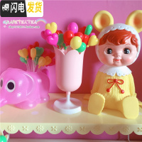 三维工匠swimmer郁金香花瓣笔筒少女桌面收纳整理摆件装饰化妆刷桶宿舍女 粉色