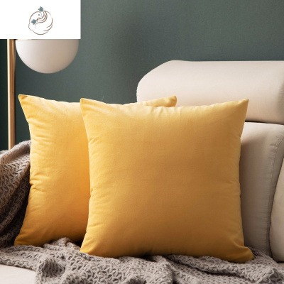 北欧天绒抱枕靠垫客厅腰枕套沙发靠枕床头抱枕套不含芯大号靠背舒适主义
