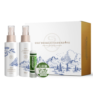 倍依泉 驱蚊花露水冰川草本套装 4件套(驱蚊液+花露水+鼻舒+万金油)