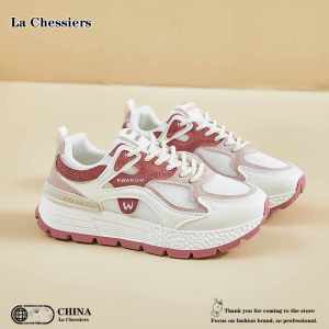 La Chessiers阿甘鞋女鞋春秋新款跑步透气鞋轻便休闲百搭运动休闲鞋