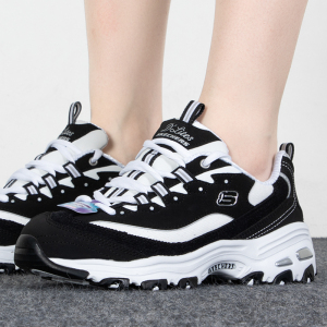 Skechers斯凯奇女鞋新款奶茶熊老爹鞋运动鞋复古熊猫鞋149906-BKGY ZP
