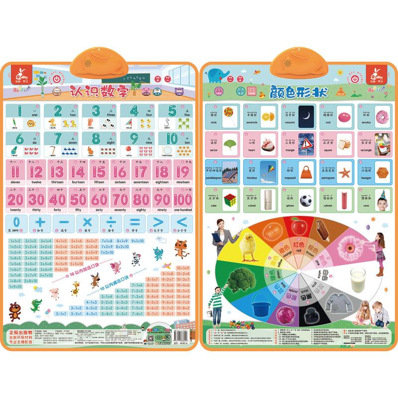 [M]瑞莉兔双面发声大挂图 认识数字 颜色形状-9787111666929