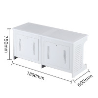 誉卓远 翻转电脑桌多媒体桌子双人课桌机房电脑桌 带机箱款180*60*75
