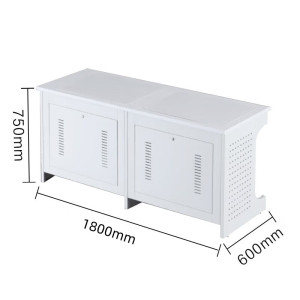 誉卓远 翻转电脑桌多媒体桌子双人课桌机房电脑桌 带机箱款180*60*75