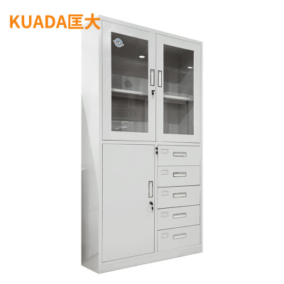 匡大文件柜偏五斗文件柜铁皮柜办公文件资料储存柜钢制偏五斗文件柜KDT371