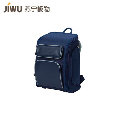 苏宁极物儿童书包双肩背包学生减压男女孩童可爱轻巧天真蓝
