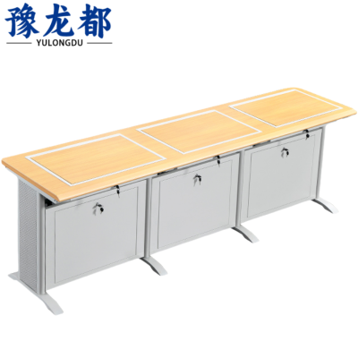 豫龙都 翻转电脑桌三人 张