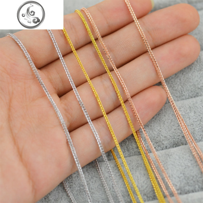 925纯银四方链肖邦链银链项链女55mm60厘米70mm 80mm有毛衣链 757 JiMi