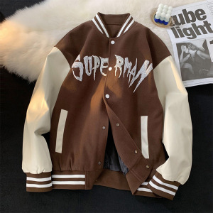 男生棒球服外套美式男女情侣潮牌春秋季款宽松夹克