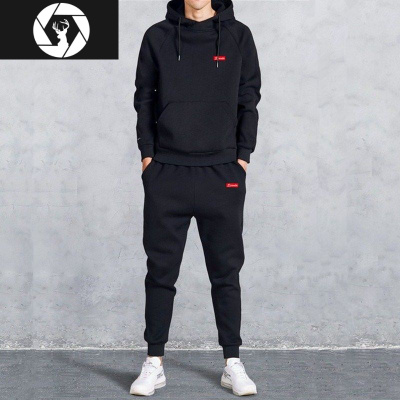 HongZun卫衣套装冬季男士2019新款秋冬连帽运动服休闲潮帅气加绒加厚外套其他套装