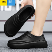 聚范男鞋夏季透气黑色耐脏防水防滑青少年运动防油厨房上班工作厨师鞋