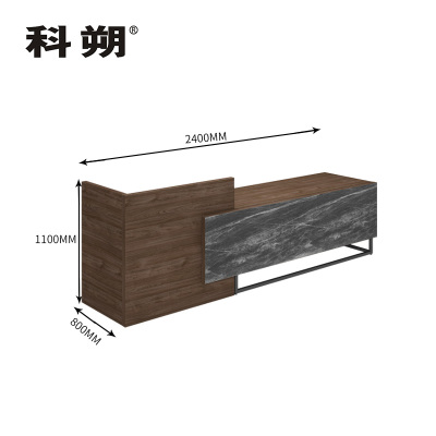 科朔 商务前台桌 接待台2.4米前台办公桌KSR3658