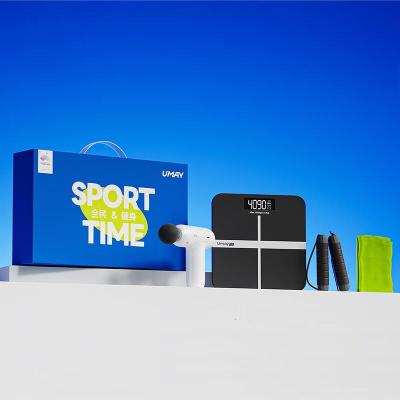 佑美(YOU MEI)全民健身礼盒YM-13 黑色 体重秤*1跳绳*1筋膜枪*1运动毛巾*1