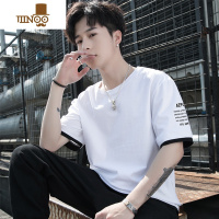 男士夏季ins情侣短袖T恤韩版潮流港风百搭宽松男装上衣服体恤