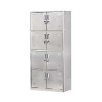 福洛云不锈钢员工储物柜文件柜存放柜子更衣柜存包柜八门更衣柜