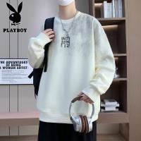 花花公子新款高品质卫衣男潮流宽松套头青少年脏脏布渐变长袖学生单穿
