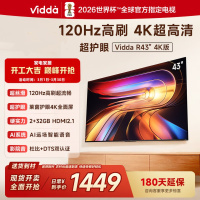 海信Vidda电视 43英寸R43 4K版120Hz高刷 2+32G内存以旧换新家电智能护眼液晶游戏电视43V1ND-R