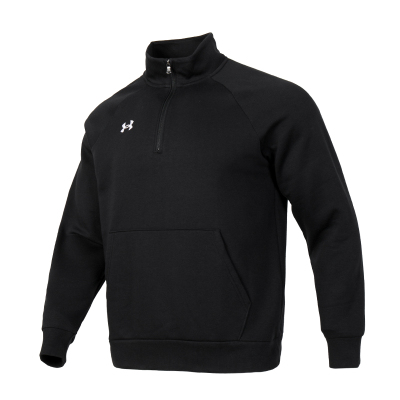  安德玛男装新款立领半拉链加绒保暖卫衣运动休闲套头衫1386016-001 ZP