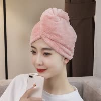 加厚干发帽女超吸水速干包头巾抖音网红洗澡干发长发毛巾浴帽 三维工匠 绣星球瓦蓝色加厚155克