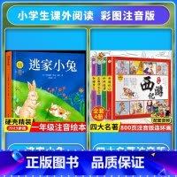 [注音版]逃家小兔+四大名著 [正版]精装硬壳逃家小兔绘本注音版国际获奖儿童绘本逃家小兔系列故事课幼儿园阅读0-2-4岁