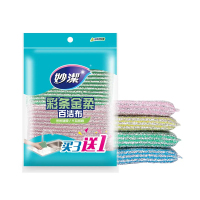 妙洁彩条金柔百洁布12.9*8.2厘米 3+1片 包