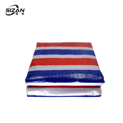 斯赞 户外加厚彩条布 80g双膜 平方米