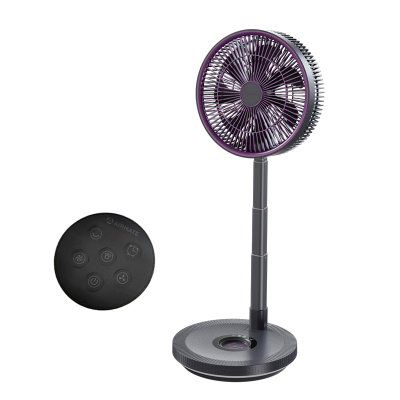 电风扇小型便携可充电轻音节能落地扇桌面扇遥控定时摇头可折叠小风扇 五叶台式usb充电CM-RD28