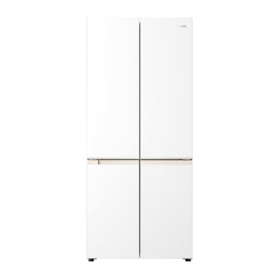 华凌美的出品520十字门冰箱60cm超薄零嵌入大容量四开门家用一级能效双变频风冷无霜电冰箱十字超薄520雾隐白2204