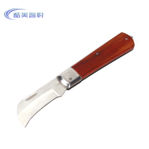 酷美智悦 弯刃木柄电工刀 KM-GY187 个