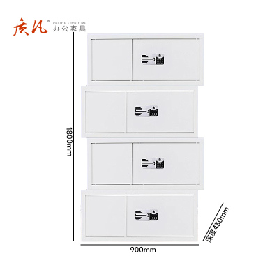 苏宁 质凡 办公家具 保密柜档案柜资料柜四节国保指纹锁/ZF-BMG090/900*430*1800mm