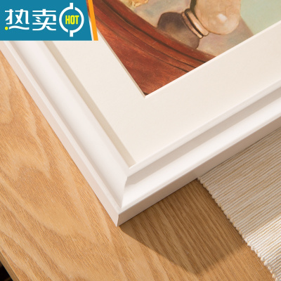 敬平实木大相框装裱画框定制任意尺寸挂墙16寸24寸284K拼图框外框素描 白木色 海报24寸[40.4*60.6厘米]挂